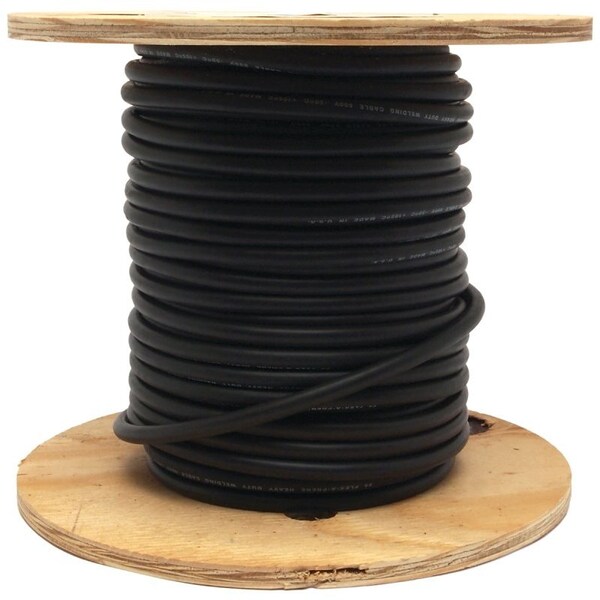 Forney Welding Cable, 4 AWG Cable, 125 ft L, EPDM Rubber Insulation